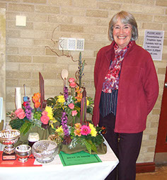 Carol Gough's winning flower display at 2015 Spring Fair in Carno