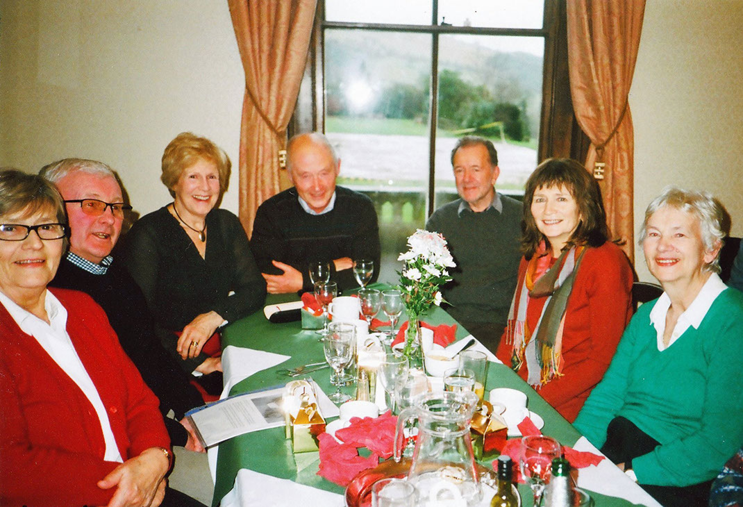 W.I. Members and Husbands at a lunch in Broneirion